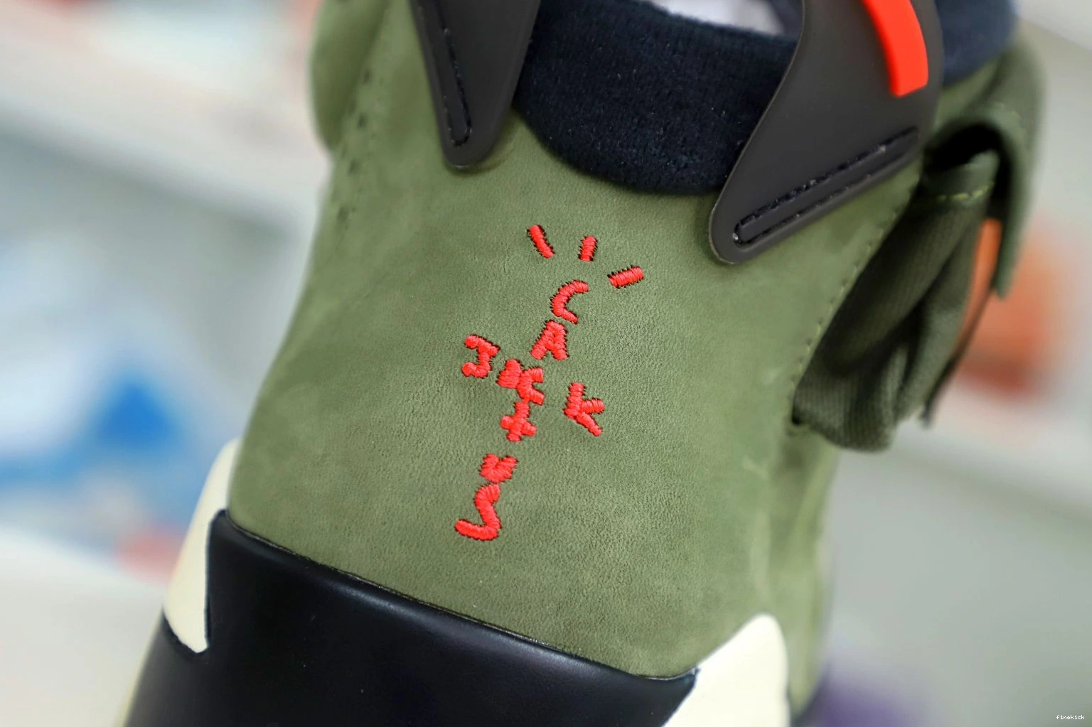 SCOTT X JORDAN TRAVIS 6 'OLIVE' AIR RETRO 1019